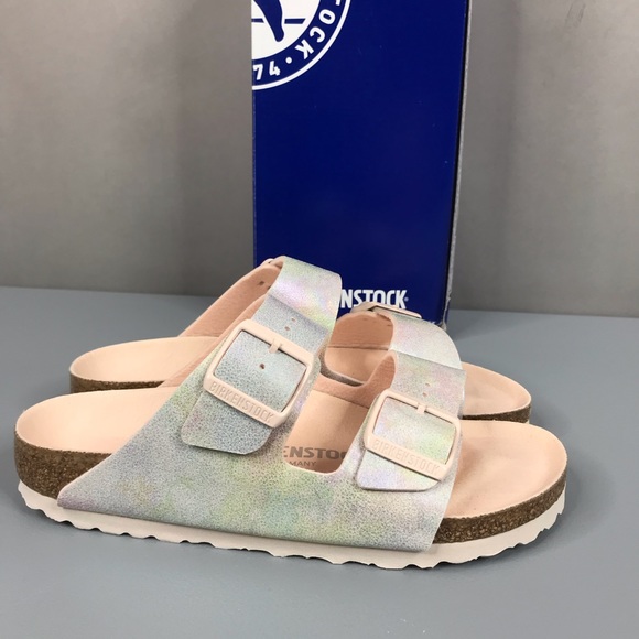 Birkenstock Shoes - Birkenstock Arizona BS Light Rose Narrow Fit Vegan Slip On Sandals Women Sz 6